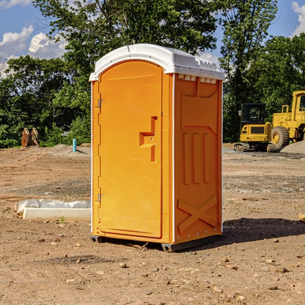 how often are the porta potties cleaned and serviced during a rental period in New Site